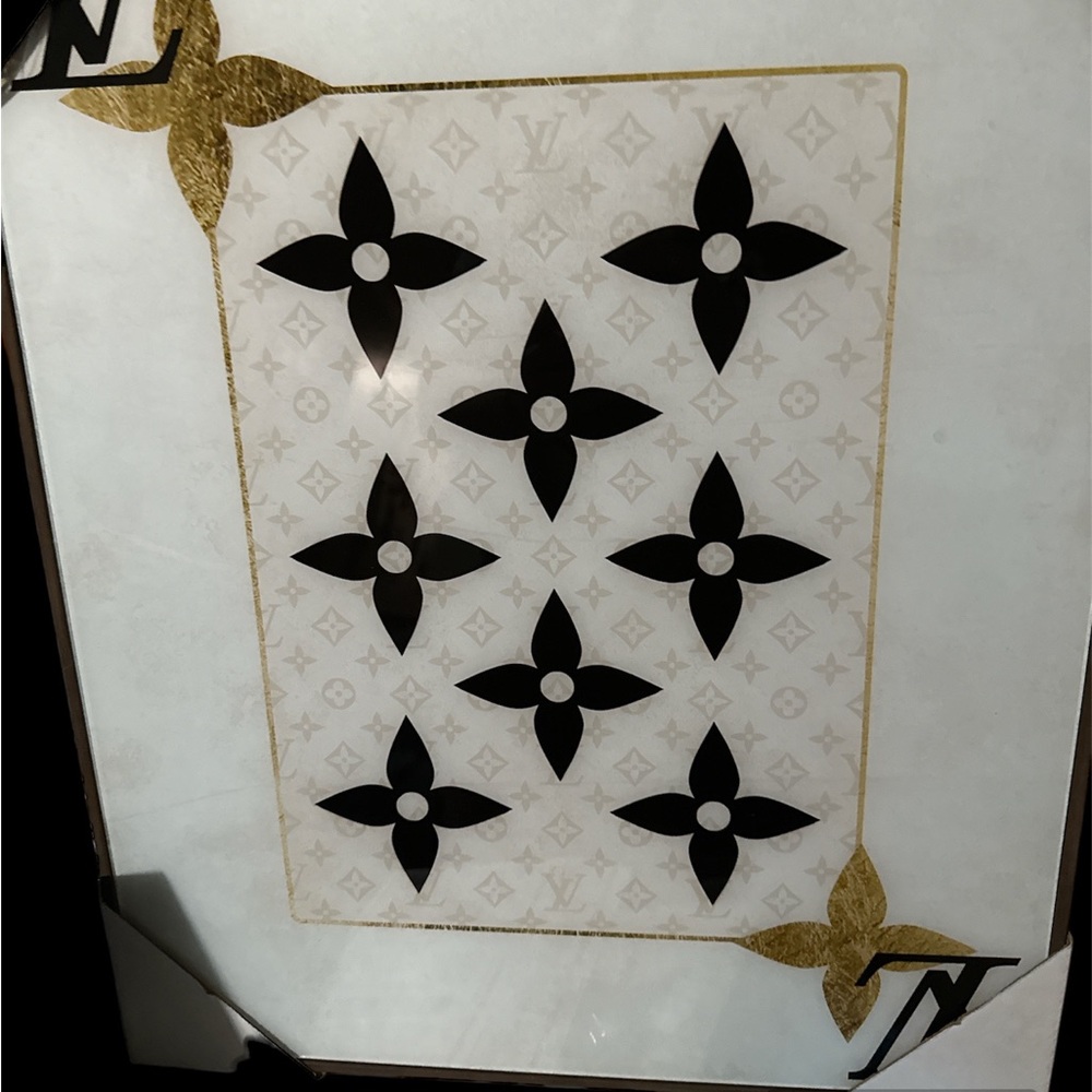Louis Vuitton glass frame art really cool nice size